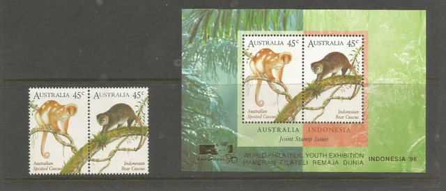 AUSTRALIA  COMM  1996  JOINT YOUTH EXPO INDONESIA  SETEN x 2 +  MIN SHT  UMM
