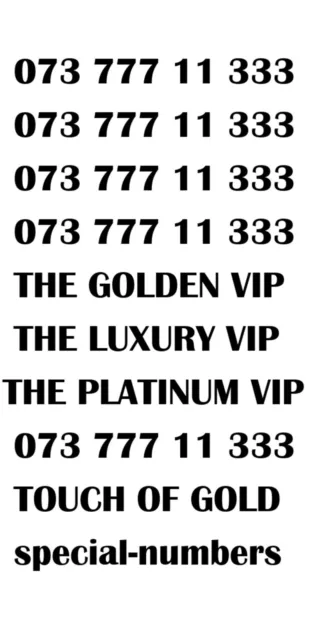 Gold Luxury Vip Platinum Rare 77711333 Business Mobile Number - Luxury Gold Vip