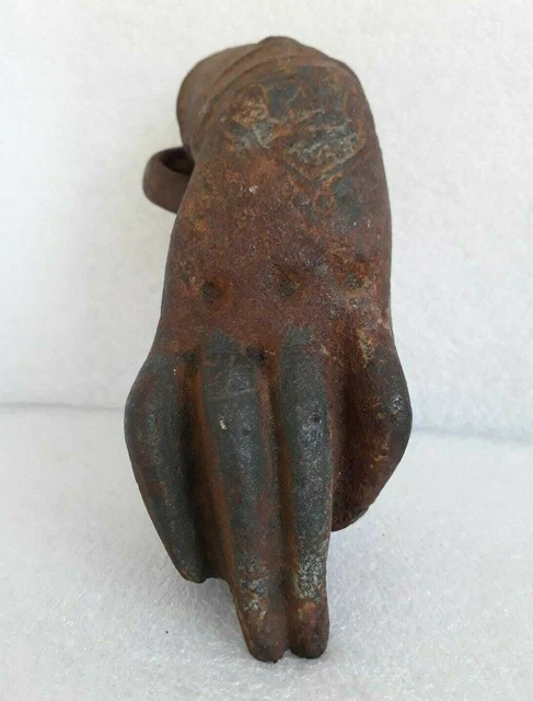 Antique Ottoman Cast Iron Ball In Hand Door Knocker Zaynab Levant rare Huge size