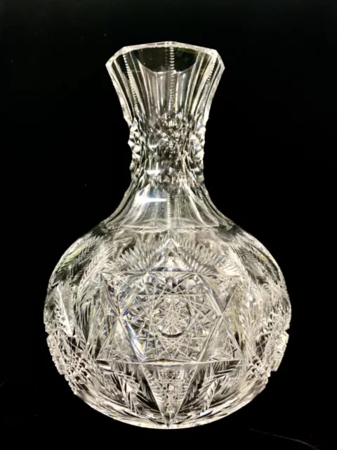 LIbbey Signed Carafe ABP Cut Glass American Brilliant Period Antique