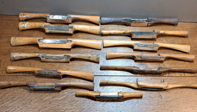 13 vintage boxwood and beach wooden spoke shaves