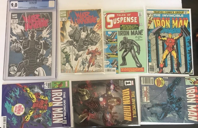 Iron Man #282, CGC 9.0, 1st Full Appearance War Machine plus IM lot