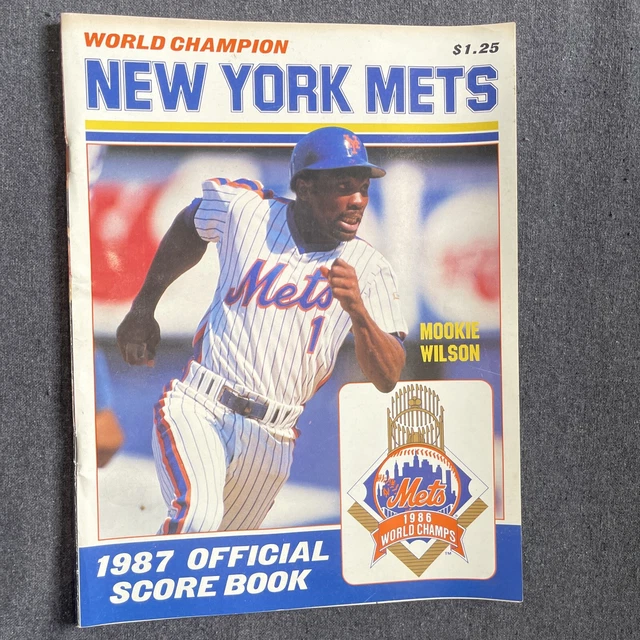 VINTAGE 1987 NY METS Score Book! Vs. Braves! Unscored! Mookie WILSON
