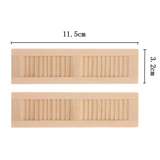 12Pcs SHUTTERS Puppenhaus Fenster Maßstab 1:12 Houseworks DIY Fenstermöbel 2