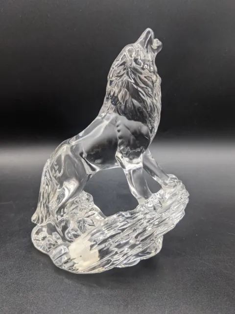 Princess House 24% Lead Crystal Wonders of the Wild Wolf Figurine Made Germany