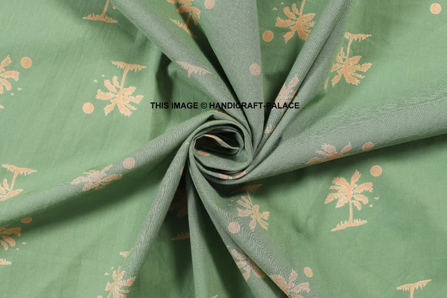 Indio Algodón Palmera Estampado 45" WD Suministros Tejido Costura Por 4.6m