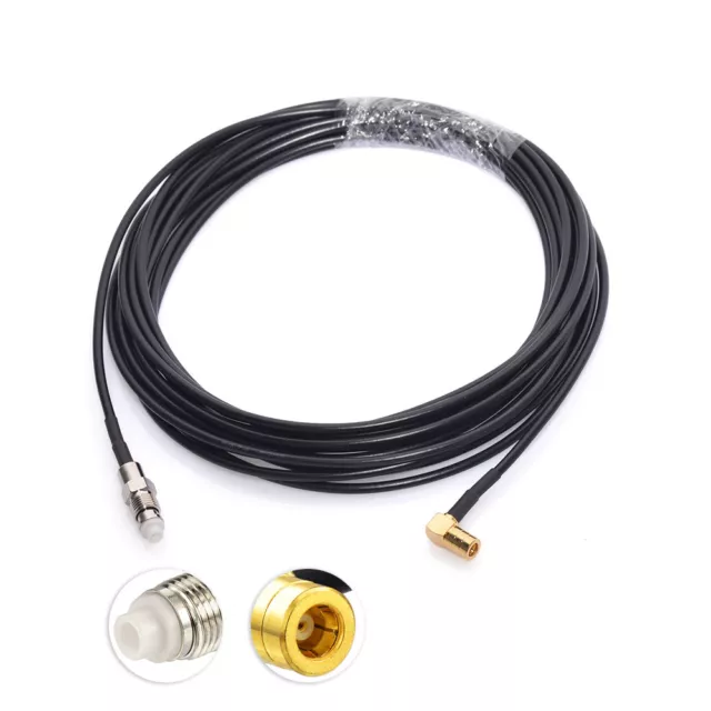 DAB Car Radio Aerial Antenna extension cable 5 Metre FME Female to SMB Female RA