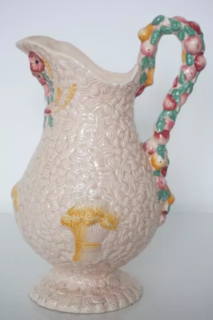 Clarice Cliff Celtic Harvest - Large Pink Blush Water Jug - Art Deco - c.1930's