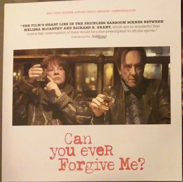 CAN YOU EVER FORGIVE ME? FYC DVD SAG Award Screener For Consideration VG fr/shpg