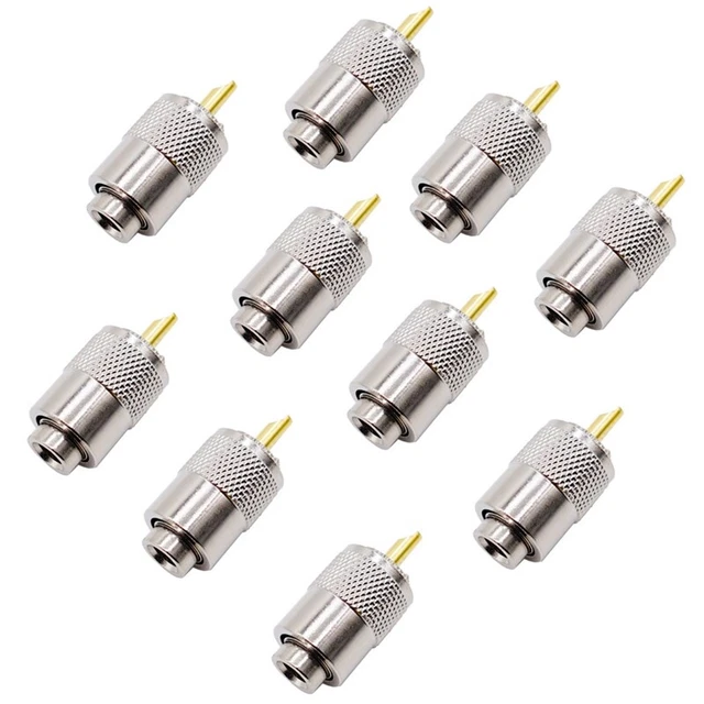 10pcs Connector UHF Male RG8 RG58 Cable Antennas Connector PL259 T2L7