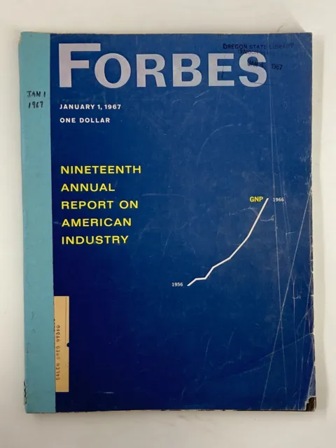 VTG Forbes Magazine January 1 1967 Nineteenth Annual Report American Industry
