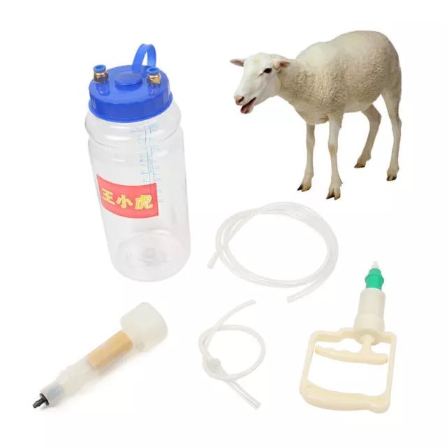 2L Portable Barrel Milking Farm Cows Sheep Goat Milker Vacuum Pump Bucket Tank