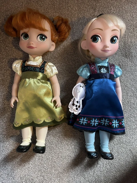 Disney Store Frozen Elsa & Anna Toddler Animator Dolls