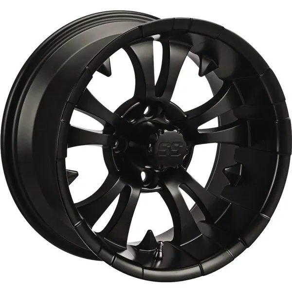 Black 10x7, 4/4, 3+4 Ocelot E118 Golf Cart Wheel - 847-107118-21
