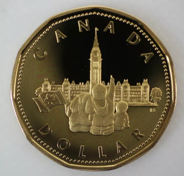 1867-1992 Canada Parliament Loonie Proof Heavy Cameo Dollar Coin