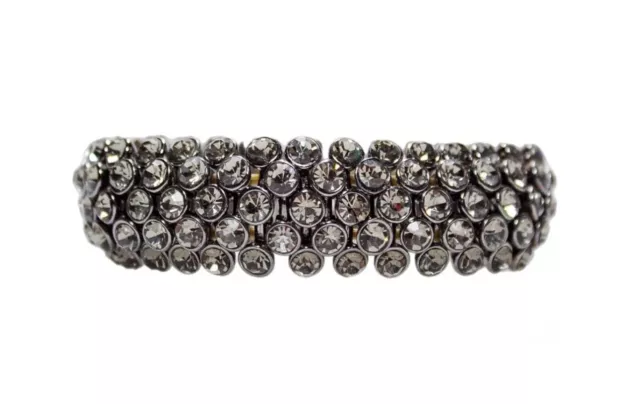 Vintage Mesh Design Stretch J. CREW Crystal Rhinestone Fashion Bracelet