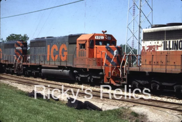 Duplicate Slide ICG #6001 Illinois Central Gulf EMD SD40 Action