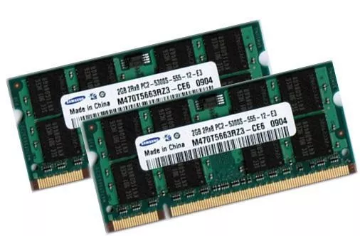 2x 2GB = 4GB Notebook Speicher RAM DDR2 667 Mhz SO-DIMM PC2-5300S Laptop Memory