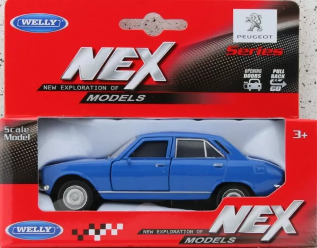 Peugeot 504 - 1975 - azul - Welly 4,5 pulgadas 2