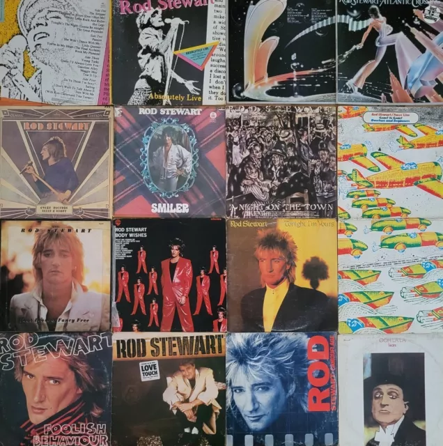 Rod Stewart & Faces 14LP Lot Rare, many made in Yugoslavia, VG in average