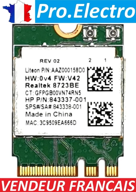 CARTE WIFI REALTEK RTL8723BE pour HP 15-AC115NF EUR 9,71 - PicClick FR