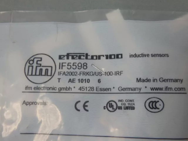 IF5598   -   IFM ELECTRONIC   -   IF5598  /  Efector 100 Inductive Sensor    NEW 3