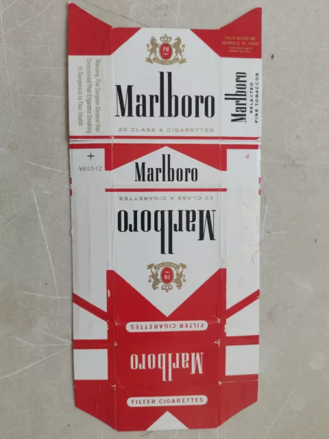 opened empty cigarette hard pack--84 mm-USA-Marlboro