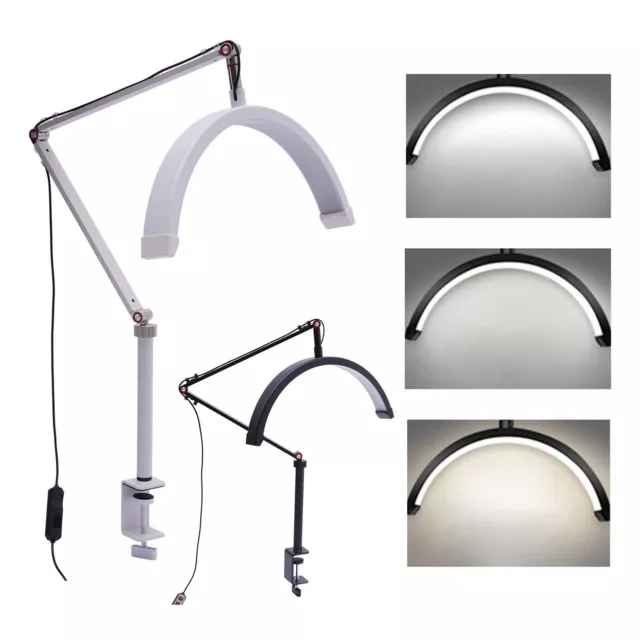 Lámpara de piso LED tricolor con pestañas media luna extensión de pestañas belleza iluminación