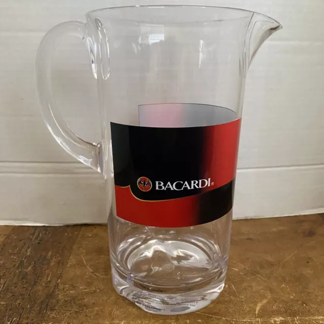 Bacardi 32 Ounce Thick Plastic Pitcher - Bar logo Man cave ...NEW Pub Rum