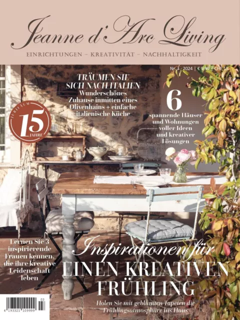 Jeanne d'Arc Living Magazin 3 2024 Shabby Chic Vintage Brocante Flohmarkt Wohnen