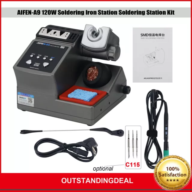 AIFEN-A9 120W Soldering Iron Station Soldering Station Kit with Handle & Tips
