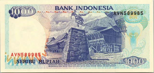 Indonesia 1000 Rupiah 1992 / 1999, RADAR 589985, UNC, P-129h