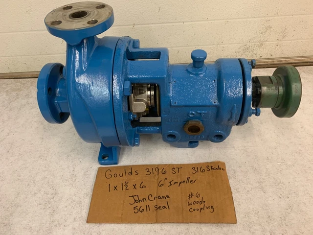 Goulds 3196 pump 1x1-1/2x6 316 stainless steel 