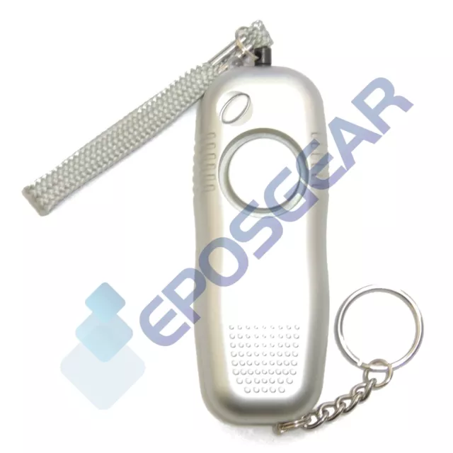 Loud Personal Staff Panic Rape Attack Safety Security Alarm Torch Keyring 140dB