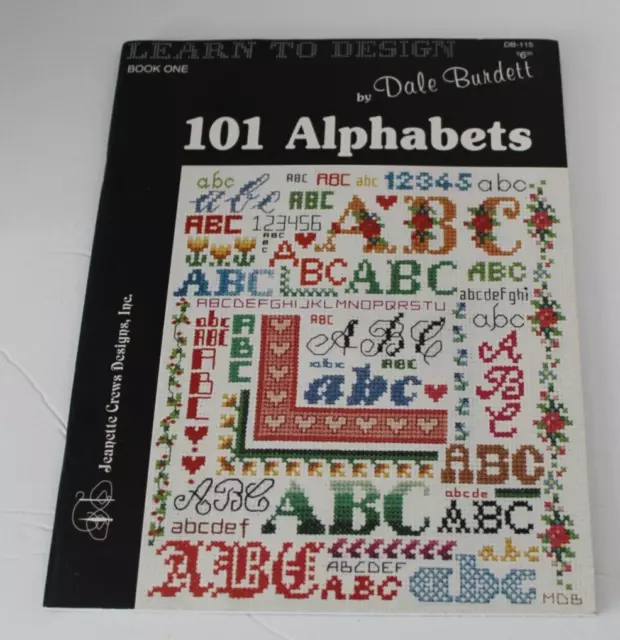 Vintage Dale Burdett 101 Alphabets Cross Stitch Pattern  Book 1