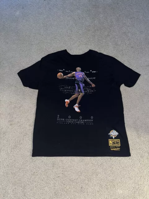 Vintage Mitchell & Ness Vince Carter 2000 NBA Slam Dunk Champion T-Shirt Sz XL