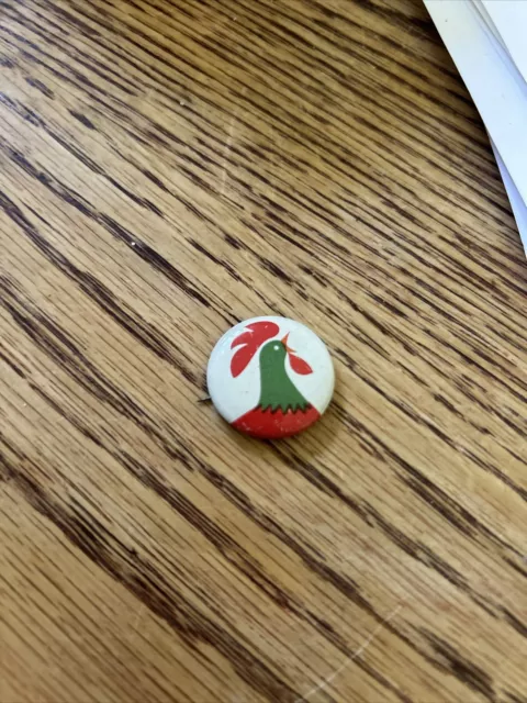 Vintage Kelloggs Cereal Corn Corn Flakes Rooster Pin Pinback Button