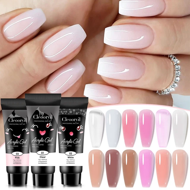 Costruttore Gel Acrilico DIY Nail Art Colla Veloce Unghie Estensioni Smalto per
