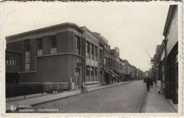 Postkaart Hoboken-Antwerpen Anvers Kapelstraat - Hoofdboekerij 1946 2