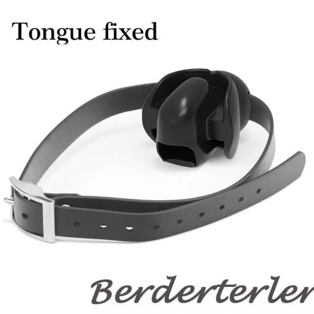 PU Leather Tongue Fixed Open Mouth Gag BDSM Bondage Flirting Restraint Couples 3