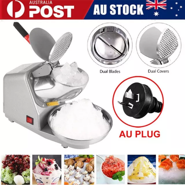 Electric Ice Crusher Shaver Machine Commercial Snow Cone Maker 2200R/min 380W