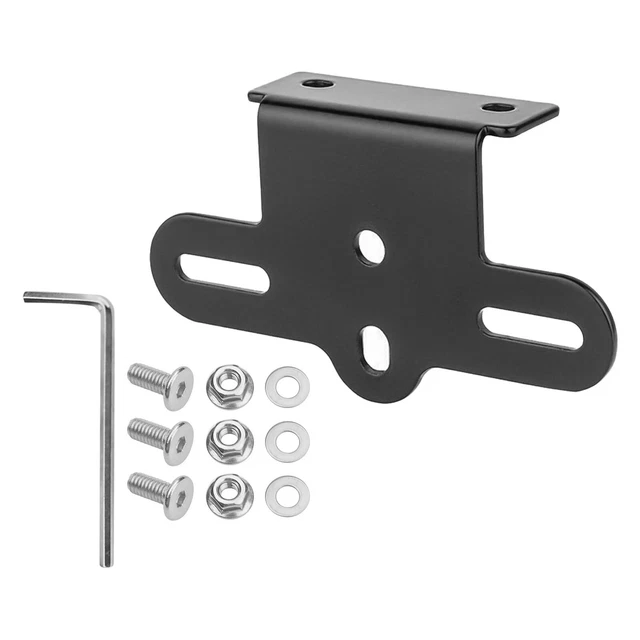 JNNJ Support de Feu Arrière de Plaque D'immatriculation Pliable, Support de Montage de Licence Réglable de Moto, Fixation de Modification de Plaque D'numéro et Lumière Arrière de Moto Universelle