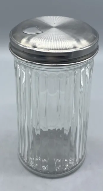 Dispensador de azúcar/sal de mesa de cocina de vidrio agitador vertido comedor retro vintage