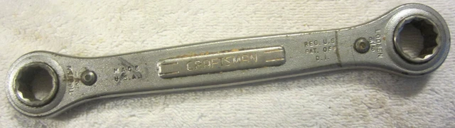 1 Vintage Craftsman Box End Ratcheting Wrench Tool  9/16"-1/2" tool,ratchet USA