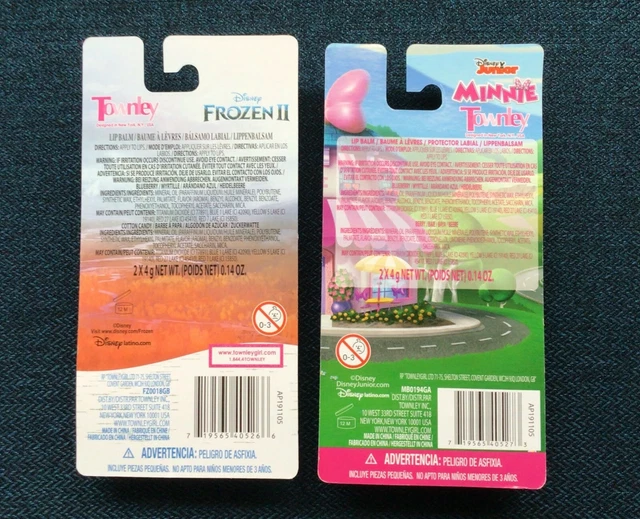 TWO Pack Disney Princess Minnie Mouse & Frozen II Flavored Lip Balms NEW 2