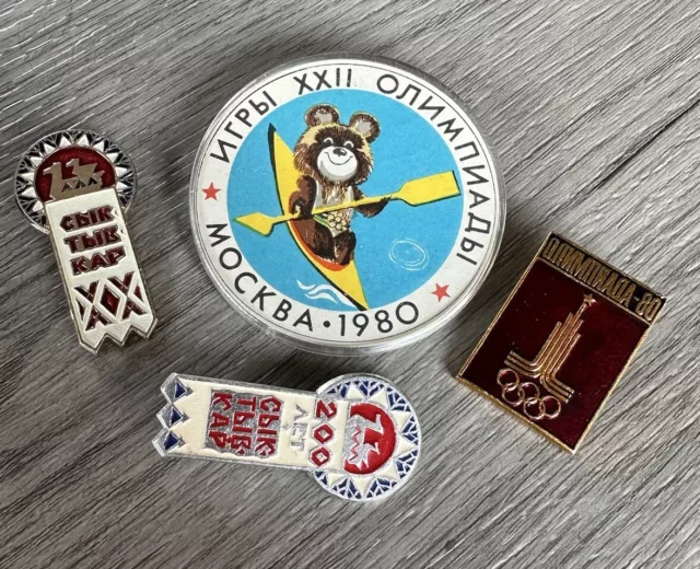 Lot Insignes Jeux Olympiques De Moscou 1980