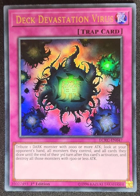 2018 Yugioh Cards Deck Devastation Virus Ultra Rare Holo #LCKC-EN047 1st Edition