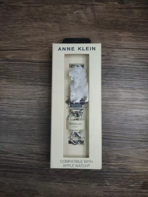 Anne Klein Fashion Chain Bracelet for Apple Watch Secure Adjustable Open Box