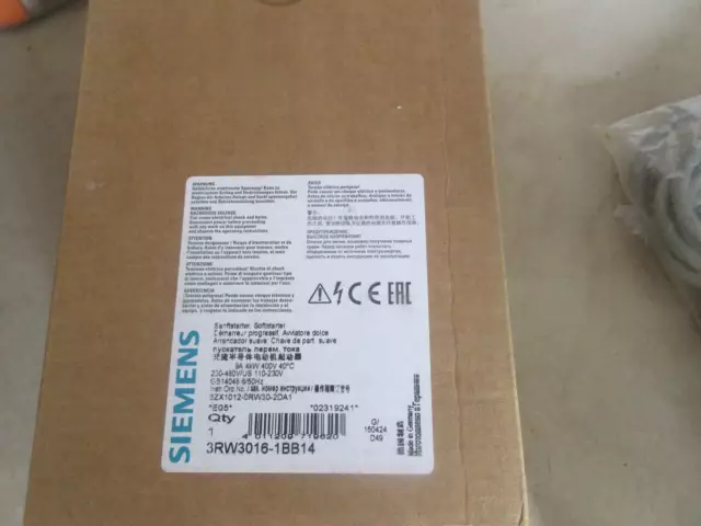 SIEMENS 3RW3016-1BB14 Electronic Soft Starter New One 3RW3 016-1BB14