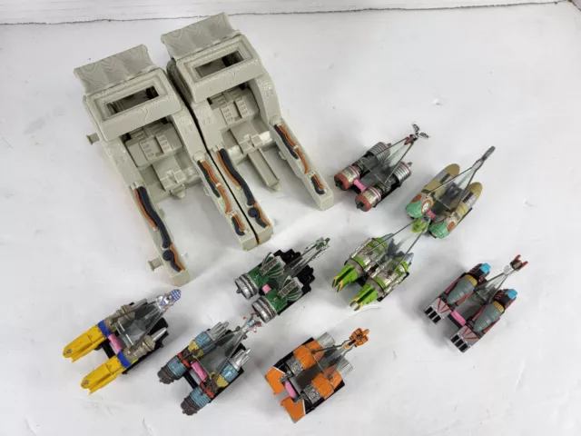 Micro Machines Star Wars Lot X 8 And 2 Launchers Episode 1 Podracing Pod Racer